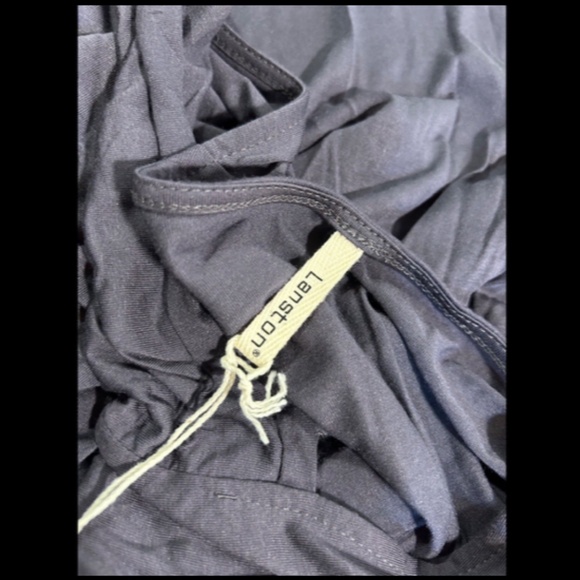 Lanston x Revolve Draped Front Long Sleeve Micro Modal Tee/Top Grey Size M - NWT - Picture 9 of 14